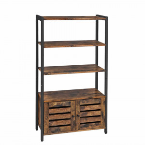 SORAI14 - Rafturi carti, biblioteca stil Industrial, 70 x 30 x 121.5 cm
