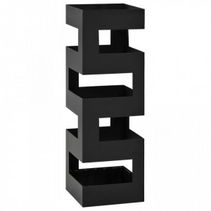 Suport de umbrele, model Tetris, otel, negru - V246794V