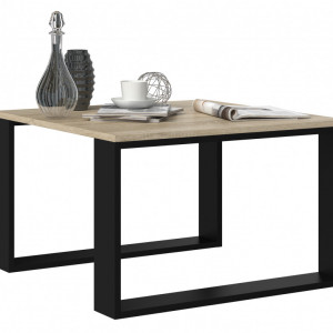 TEMCN-S101 - Masuta cafea, 67 x 67 x 40 cm, Negru-Sonoma, PAL