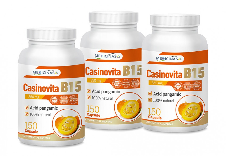 3 CASINOVITA B15 (Pangamic Acid, Vitamin B15) - 3 Months Supply