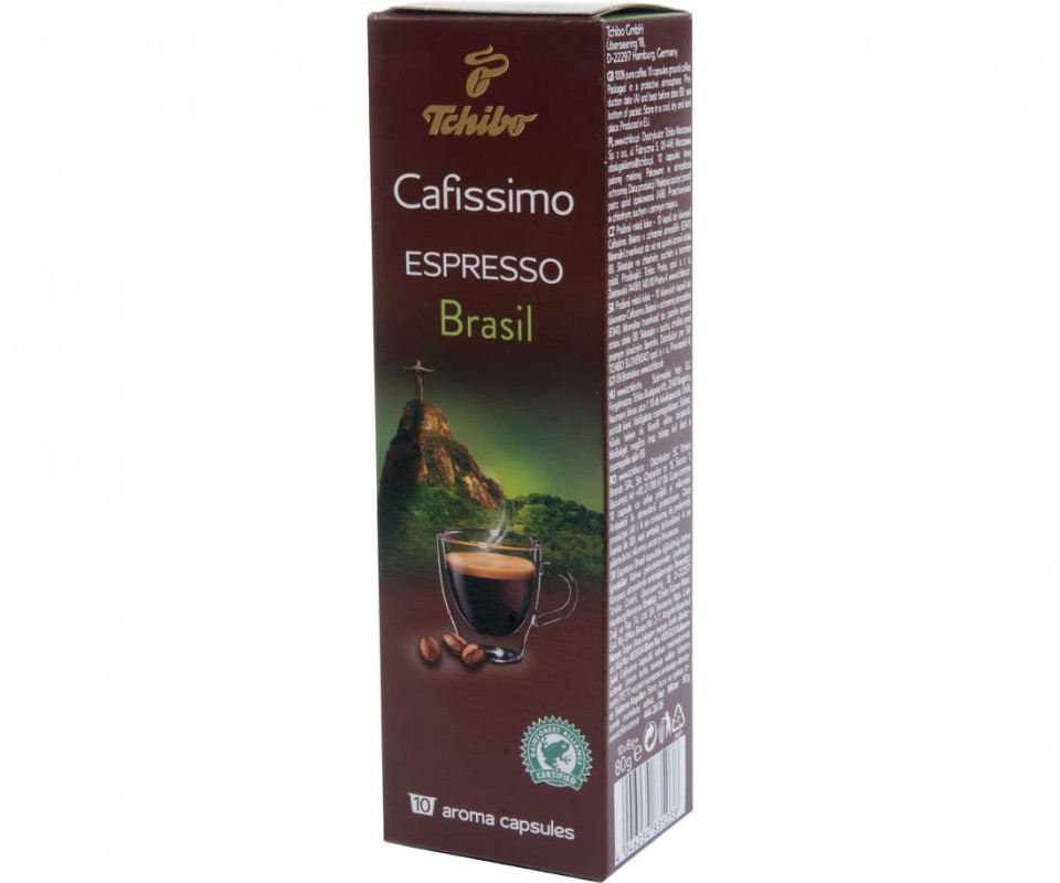 Capsule Cafea Tchibo Cafissimo Espresso Brazil, 10 Capsule, 80 G