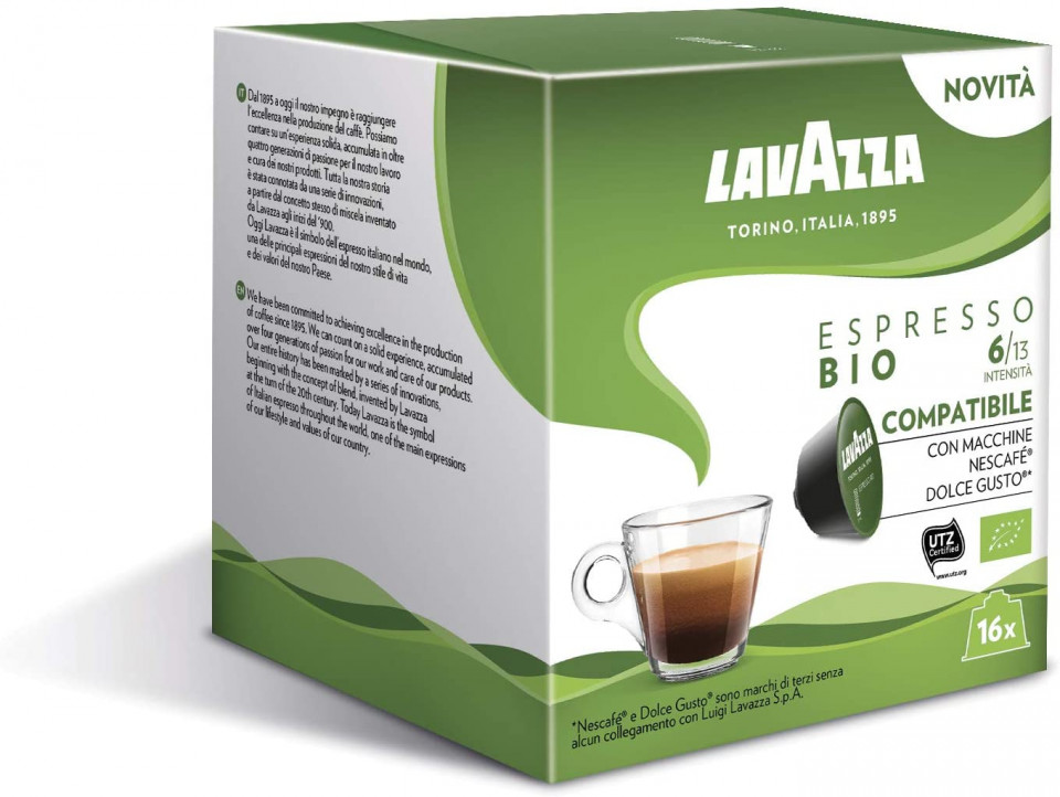 NOU! Lavazza Espresso BIO capsule compatibile Dolce Gusto 16 buc