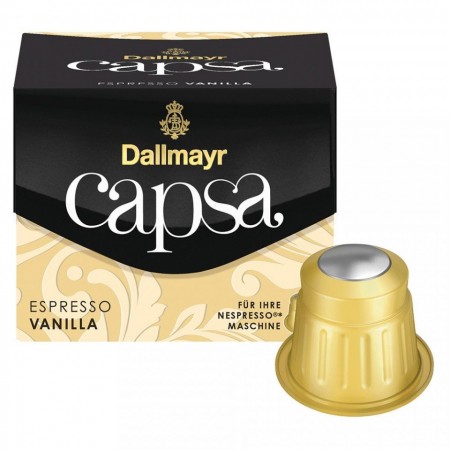 Capsule cafea Dallmayr Capsa Espresso Vanilla, 10 capsule, 56 grame, compatibile Nespresso