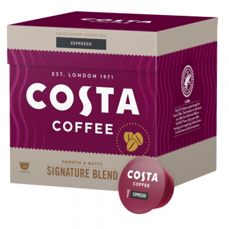 Costa Espresso Signature Blend Medium, Capsule de Cafea Compatibile Dolce Gusto, 16 buc.