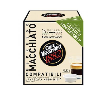 Capsule cafea Vergnano AMM Macchiato, 16 capsule, 120 grame