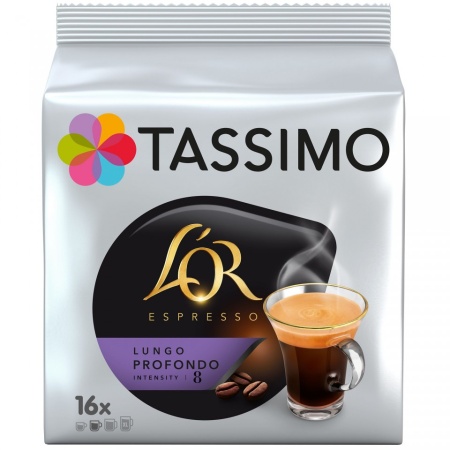 Capsule cafea Tassimo L`OR Lungo Profondo, 16 capsule, 184 grame