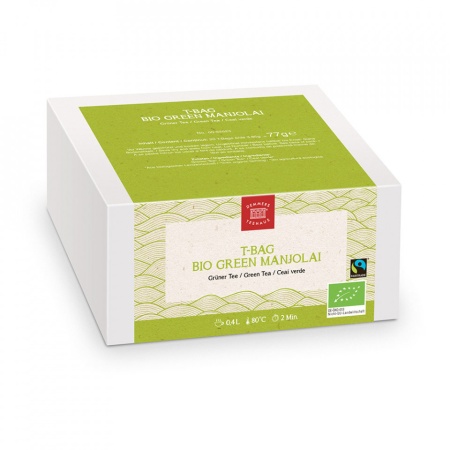 Ceai Demmers T-Bag Bio Green Manjolai, 20 plicuri, 77 grame