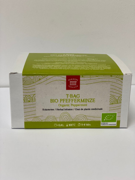 Ceai Demmers T-Bag Bio Organic Peppermint, 20 plicuri, 40 grame