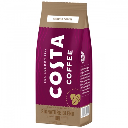 Costa Signature Blend Dark Roast, Cafea Macinata, 200g, Gust Intens cu Note de Ciocolata, Prajire Intensa