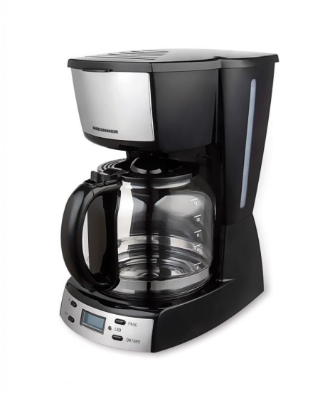 Cafetiera Digitala Heinner HCM-D918X, afisaj LCD, 1.8l in rezervor, control electronic, 950W, negru