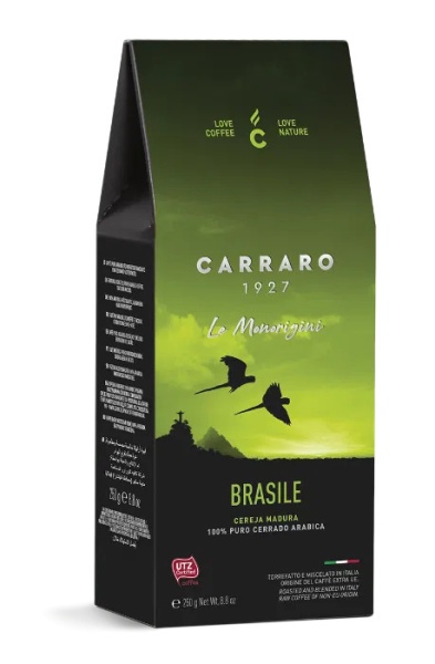 Carraro Cafea Macinata Origine Brasile, Pachet 250 gr