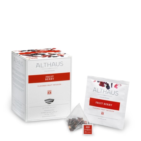Althaus Pyra Pack Fruit Berries: Infuzie de Fructe de Padure, 15 plicuri in cutie,2,75g ceai in plic de matase