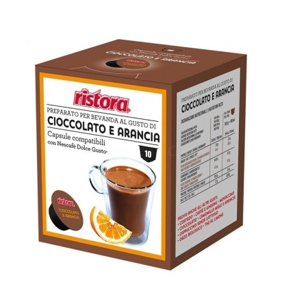 Ristora Capsule Cafea Ciocolata cu Portocale, tip Dolce Gusto, set- 10 buc