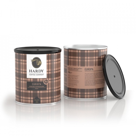 Cafea Hardy Europa, cafea amestec, 250gr, nuci prajite si lemn proaspat taiat