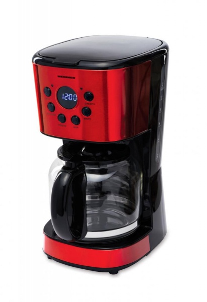 Cafetiera Heinner Morning Passion, control electronic, afisaj LCD, 1.8l in rezervor, 900WRosu