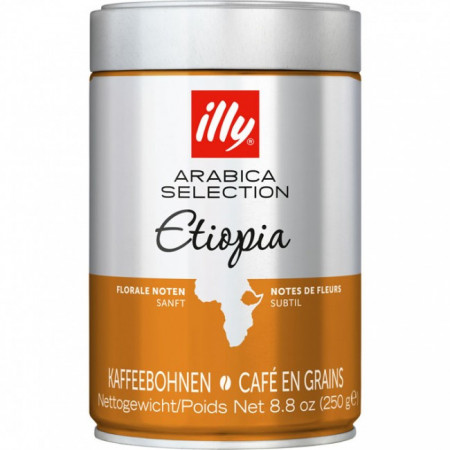 Cafea Boabe Illy Ethiopia, 250 grame, origine Etiopia