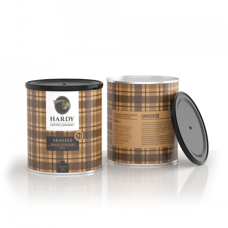 Cafea Hardy Universo cafea amestec, macinata, 250gr, nuci proaspete si ierburi balsamice