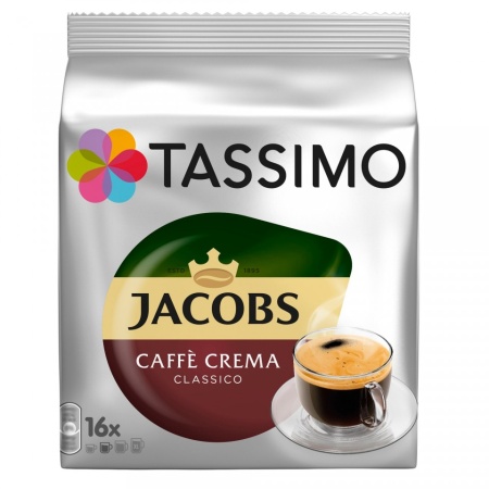 Capsule cafea Tassimo Caffe Crema Classico, 16 capsule, 112 grame