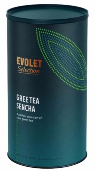 Ceai EVOLET Selection infuzie TUB - Green Tea Sencha, 250g Ceai in Tub de Carton, Ceai Verde Sencha