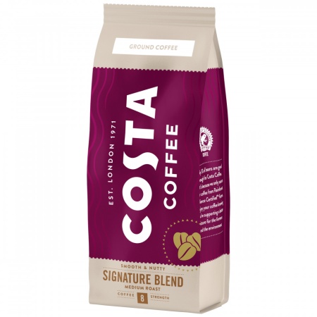 Costa Signature Blend Medium Roast, Cafea Macinata, 200g, Gust Delicat cu Note de Alune, Prajire Medie