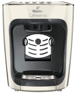 Espressor Tchibo Cafissimo mini Classy White, 4 bauturi, ceai, espresso, filtru, cafea crema,15 bar, 1500 W