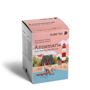 Pure Tea Bio Pyra Annemarie Red Berries - infuzie de fructe, in plic transparent, 3 gr/plic, 15 plicuri in cutie
