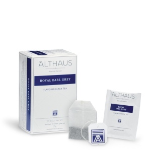Althaus Deli Pack Royal Earl Grey: Ceai Negru cu Aroma de Bergamota, 20 plicuri în cutie, 1,75g ceai în plic din hartie