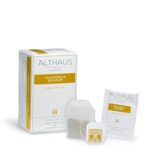 Althaus Deli Pack Chamomile Meadow: Ceai de Musetel, 20 plicuri în cutie, 1,75g ceai în plic din hartie