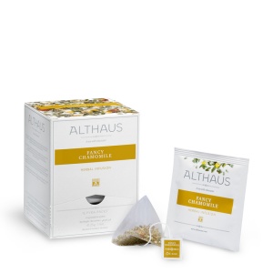 Althaus Pyra Pack Fancy Chamomile: Ceai de Musetel, 15 plicuri in cutie,2,75g ceai in plic din matase