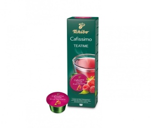 Capsule Ceai Tchibo Cafissimo Fruit Harmony, 10 capsule, 25g, Fructe, Capsune si Zmeura, espressor