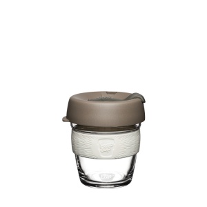KeepCup Brew Glass - Cana Reutilizabila din Sticla cu Banda din Cauciuc