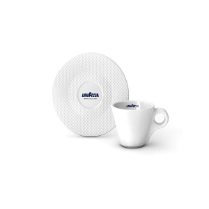 Lavazza Premium Collection set Cesti Espresso cu farfurii, 12 cesti de 60ml, 12 farfuri, Ideal pentru Espresso