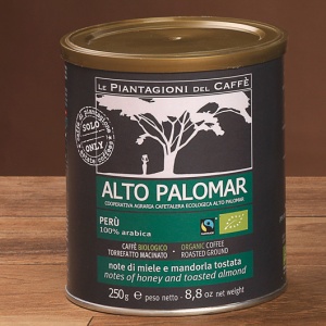 ALTO PALOMAR Cafea Măcinată, Fair Trade & Organic, 100% Arabica, origine Perù, pungă 250g