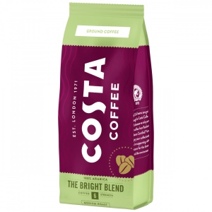 Costa Bright Blend, Cafea Macinata, 200g, Gust Plin cu Note de Miere, 100% Arabica