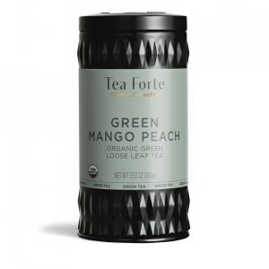 Green Mango Peach - Ceai verde organic cu mango, piersica, honeybush, frunze de menta si ghimbir