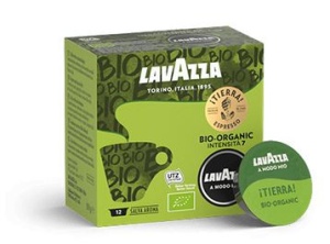 Capsule cafea A modo Mio Tierra Bio 12 capsule, 7.5 grame, 100% Arabica, origine America Centrala si de Sud