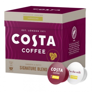 Costa Capuccino Signature Blend Medium, Capsule de Cafea Compatibile Dolce Gusto, 16 buc.