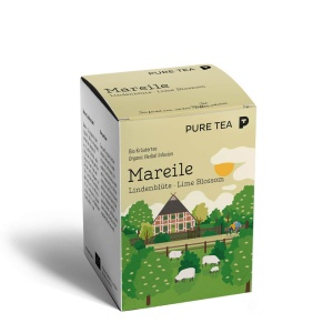 Pure Tea Bio Pyra Mareile Lime Blossoms - infuzie de flori de tei, in plic transparent, 3 gr/plic, 15 plicuri in cutie