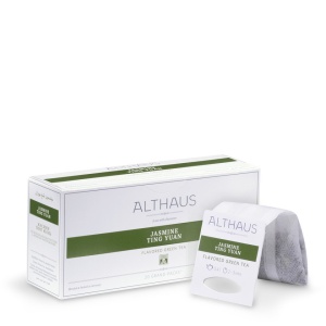 Althaus Grand Pack Jasmine Ting Yuan: Ceai Verde cu Iasomie, T-Bag, 20 plicuri in cutie, 4g in plic