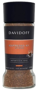 Cafea Instant Davidoff Fine Espresso 57 Intense, 100 g, 100% Arabica, aciditate medie, corp mediu