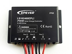 LS102460EPLI Regulador de Carga+Led Driver PWM 10A, 12/24V 12V(30W) 24V(60W) EP SOLAR
