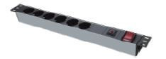 ODASPMSC14P - REGUA 6 TOM. SCHUKO 19" 16A C/ PROT. 1U OMNIUM ELECTRIC