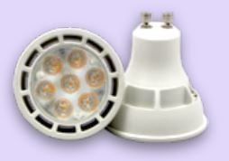 Lâmpada LED GU10 5W 60º SMD 4500K TRANSPARENTE