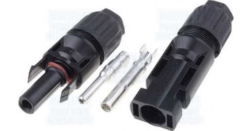 Conjunto de ficha MC4 macho + fêmea para painéis solares