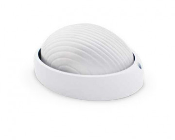 000700454 - Aplique alumínio semi-oval E27 60W Branco 8436021944542