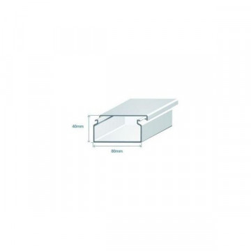 13050 CBR - CALHA 80X40 BRANCA EFAPEL 5603011036157
