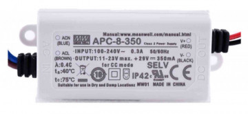 202233.171 - Drive CC Led Mean Well IP42 11-23Vdc 350mA APC-8 - Quant. fornecida = 1 un