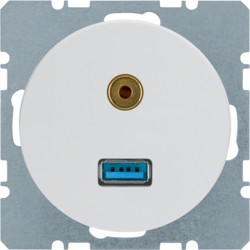 3315392089 - R.1/R.3 - USB / jack 3.5mm, branco BERKER EAN:4011334367215