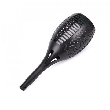 ANT-LSLLP-N TOCHA LED SOLAR EFEITO CHAMA COM ESPETO - COR: PRETO