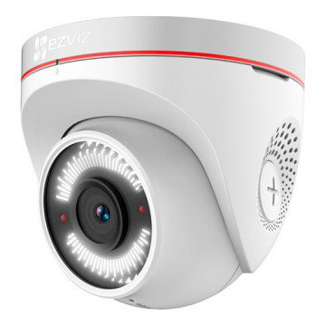 Câmara Wifi Ezviz 2 Megapixel - Compressão H.265 - Lente 2.8 mm / IR 30 - Áudio bidireccional - Dissuasores de som e flash - Apta para Exterior IP67